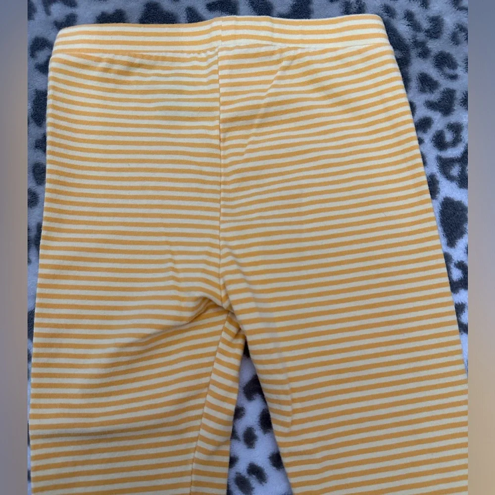 babyGap Striped Leggings with Lace Trim in Yellow Size Toddler 3 Years